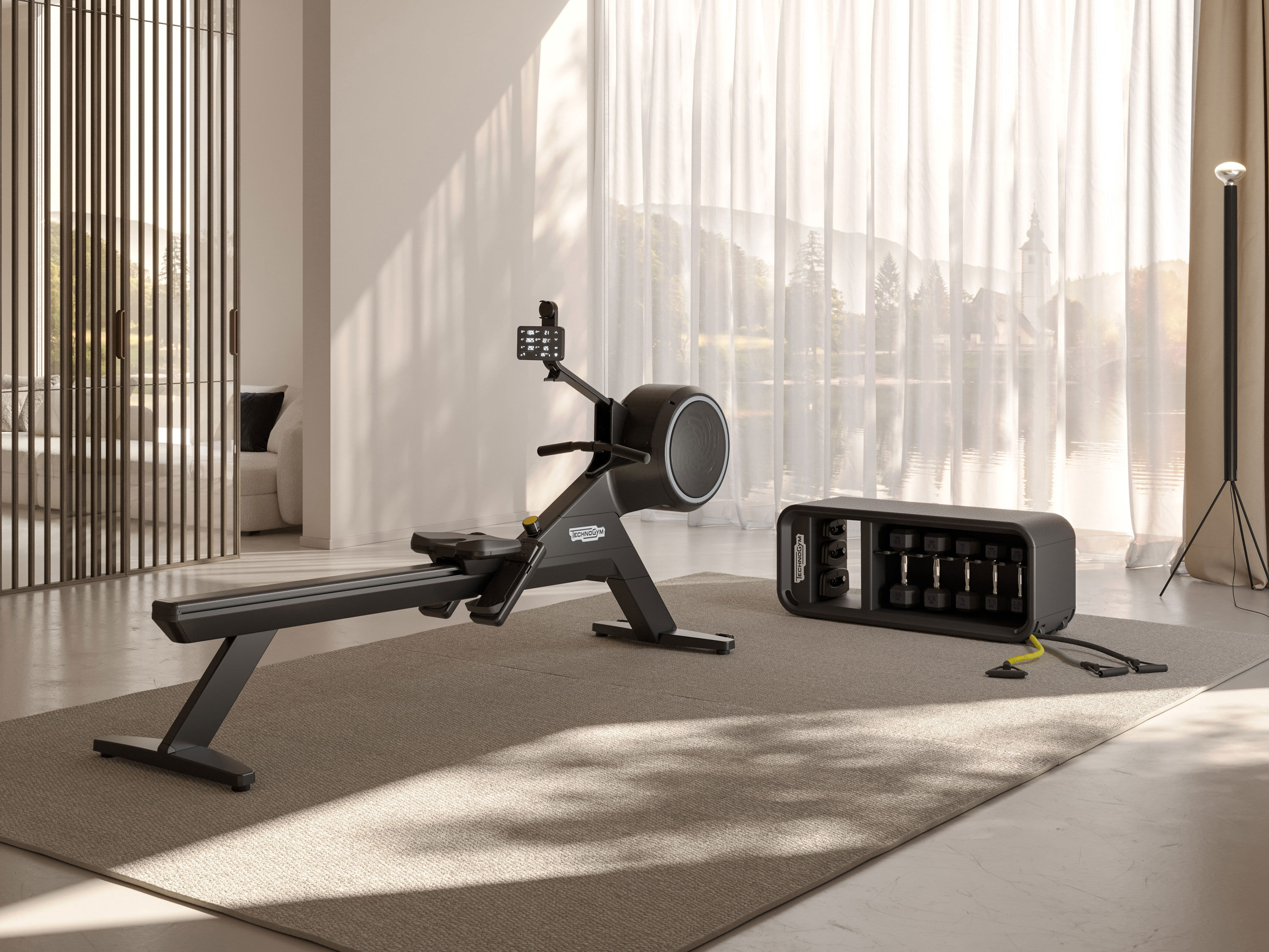 Skillrow + Technogym Bench